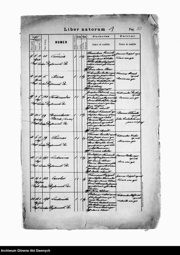 image.from.unit.number "Parafia: różne. Dekanat: różne. Fragment księgi metrykalnej urodzeń z parafii Kołomyja, przedmieście Marjówka (Mariahilf) - dek. Kołomyja, 1895; fragment księgi metrykalnej urodzeń z parafii Śniatyn - dek. Horodenka, 1881-1883."