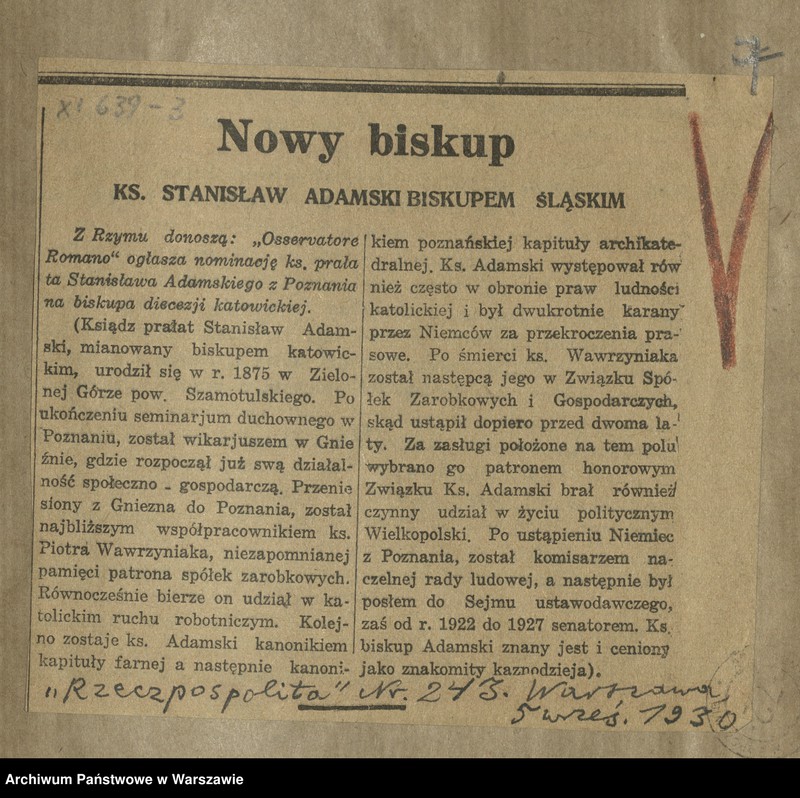 image.from.unit.number "Adamski Stanisław - ksiądz biskup"