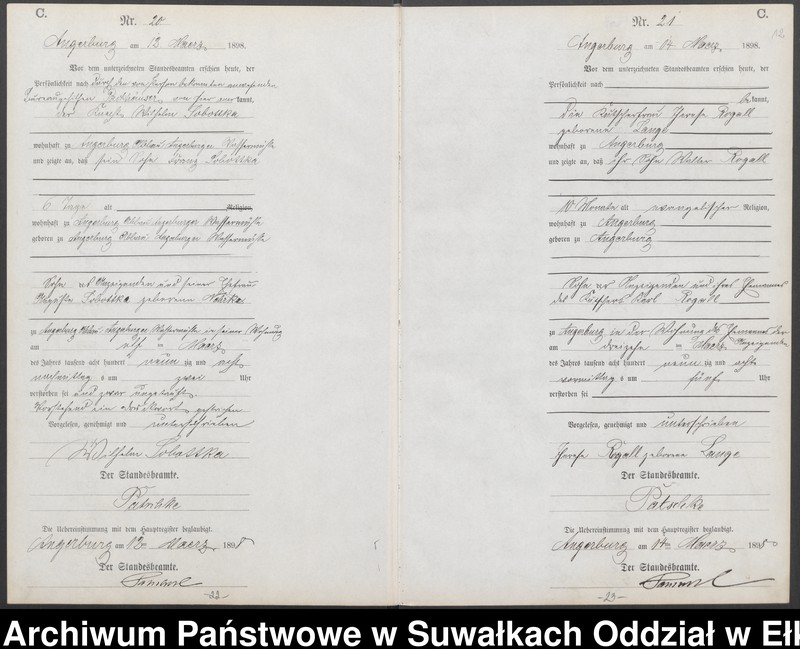 image.from.unit.number "Sterbe-Neben-Register des Preussischen Standes-Amtes Angerburg Kreis Angerburg"