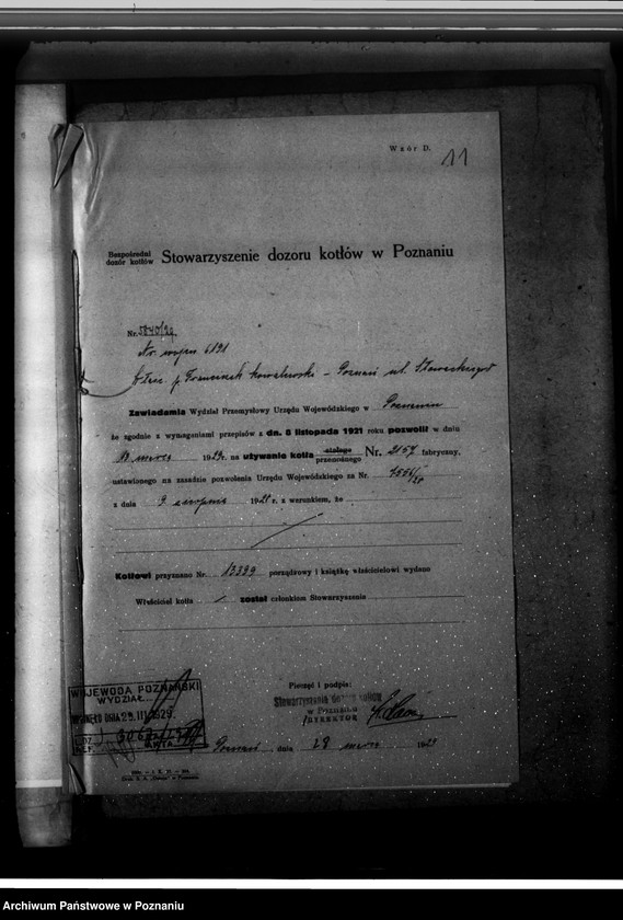 Obraz 15 z jednostki "Przedsiębiorstwo budowy dróg i szos Fr. Kowalewskiego Poznań nr woj. kotła 6191"