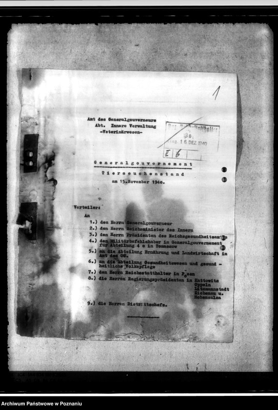Obraz 5 z jednostki "Tierseuchenstand im Generalgouvernement"
