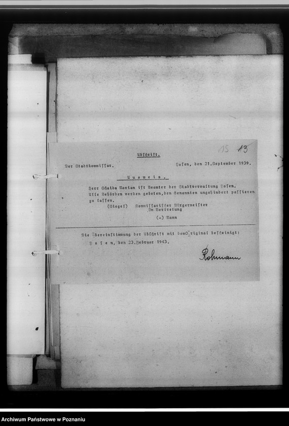 Obraz 19 z jednostki "[Korespondencja w sprawach organizacyjnych], Kreissippenamt Mogilno"