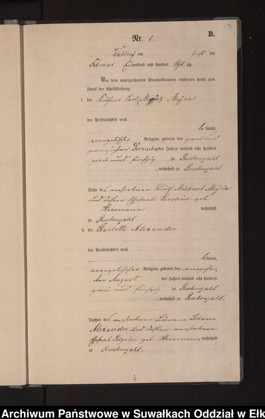 image.from.unit.number "Heiraths-Neben-Register des Königlich Preussischen Standes-Amtes Orlen Kreis Loetzen"