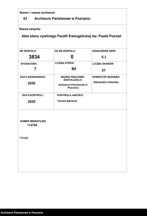 Obraz 1 z jednostki "Duplikat des Tauf, Trau, Sterberegisters"