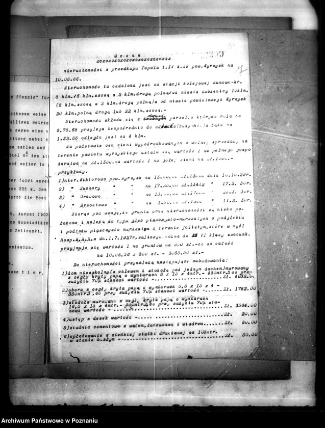 Obraz 11 z jednostki "Operat szacunkowy majątku Topola powiatu wyrzyskiego"