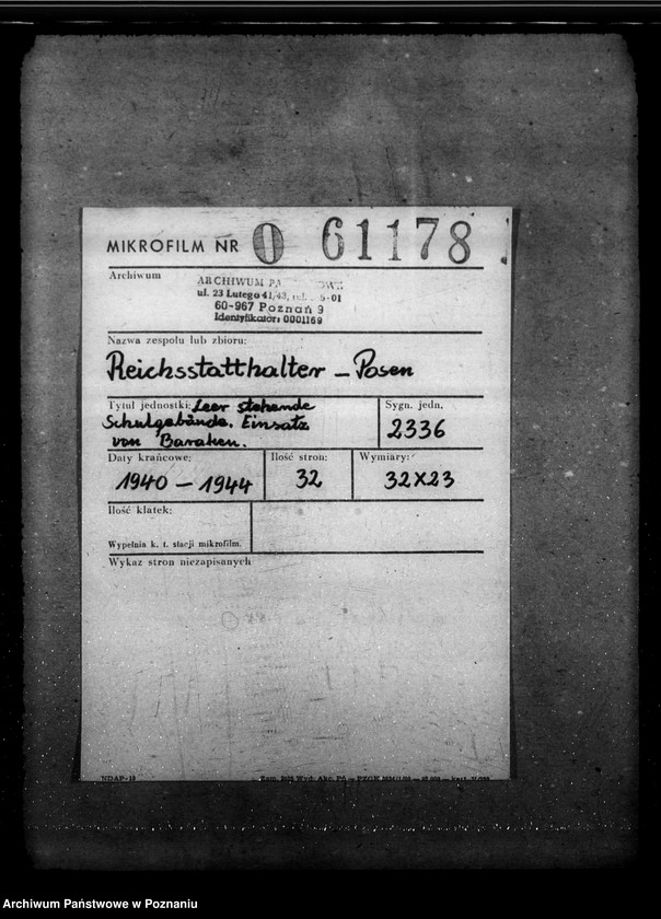 Obraz 2 z jednostki "Leel stehende Schulgebäude. Einsatz von Baracken"