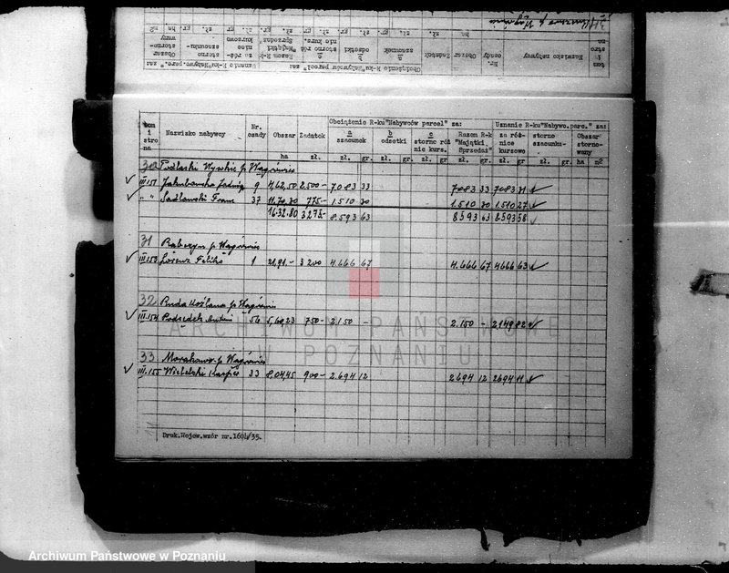 Obraz 18 z jednostki "Obciążenia rachunku nabywców parcel za szacunki /osady markowe/"