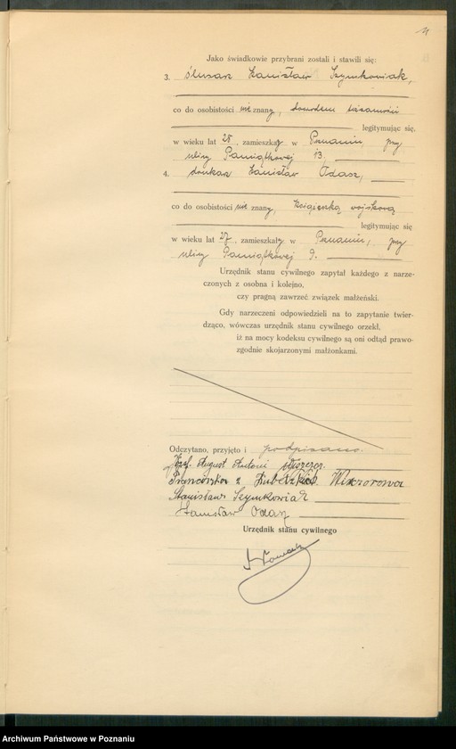 Obraz 13 z jednostki "Księga miejscowa małżeństw tom V [Rejestr główny małżeństw]"