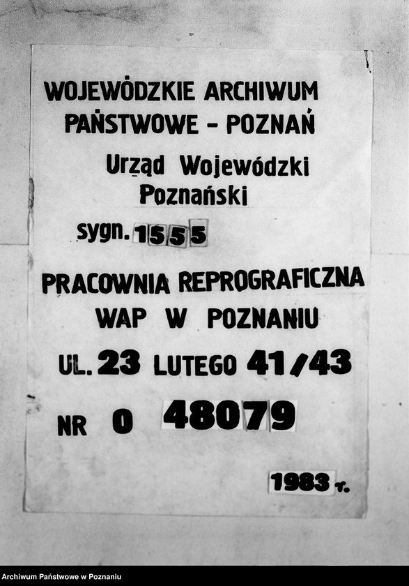 Obraz 1 z jednostki "/Kartoteka zakładów opiekuńczych/"