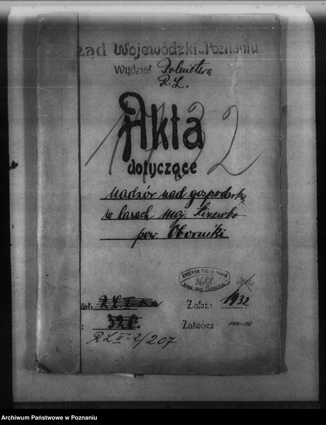 image.from.unit.number "Nadzór nad gospodarką w lasach majętności Kiszewko powiat obornicki"