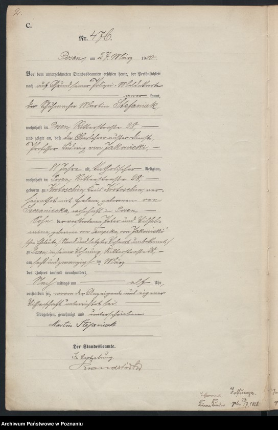 Obraz 5 z jednostki "Księga miejscowa zgonów"