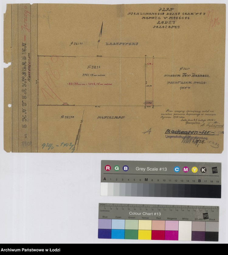 Obraz 1 z jednostki "Plan nieruchomości byłej cerkwi i menażu w mieście Łodzi położonej"