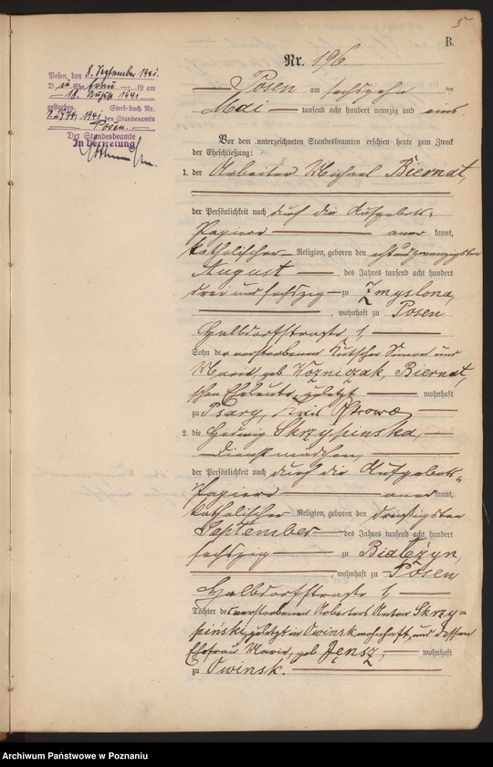 Obraz 8 z jednostki "Księga małżeństw t. II"