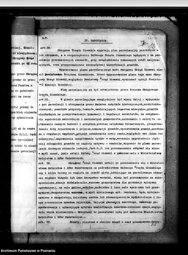 Obraz 17 z jednostki "Sprawy prawne projekty ustaw i rozporządzeń do Sejmu Ustawodawczego"