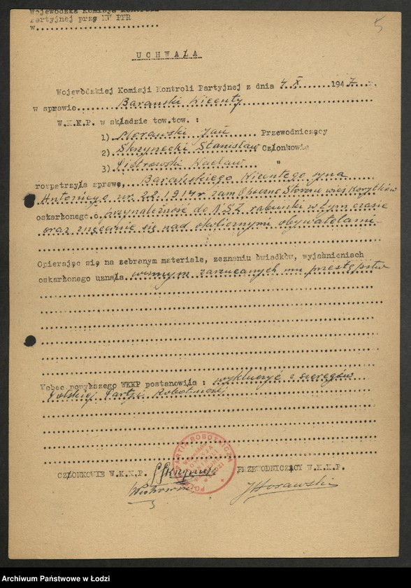 Obraz 6 z jednostki "[Uchwały WKKP A-O]"