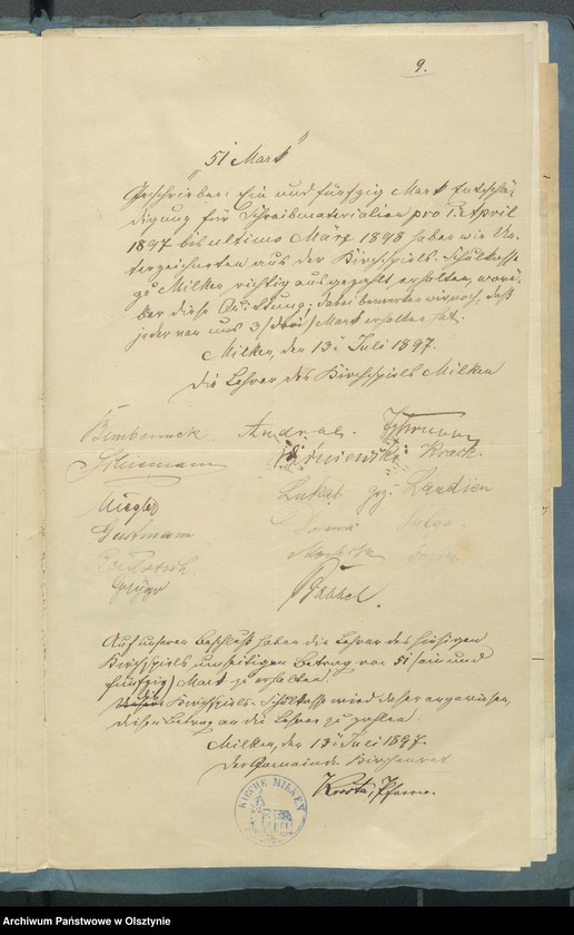 image.from.unit.number "Beläge der Kirchspiels Schulkasse Rechnung"