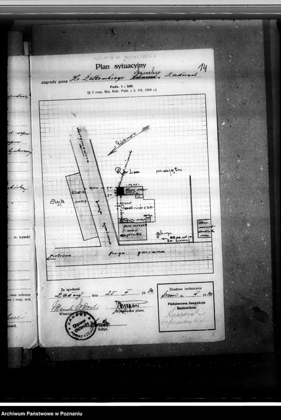 Obraz 18 z jednostki "Zatwierdzenie projektu zakładu przemysłowego nr 523 / rzeźni/ własność Marcelego Żółtowskiego w Zadorach /pow. kościański/"