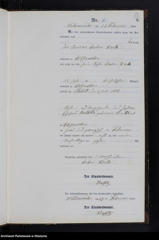 image.from.unit.number "Sterbe-Neben-Register Nr 1 - 43"