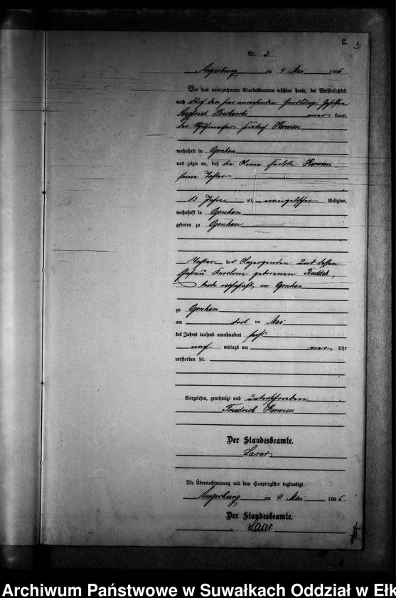 image.from.unit.number "Sterbe-Neben-Register des Preussischen Standes-Amtes Gr. Strengeln Kreis Angerburg"