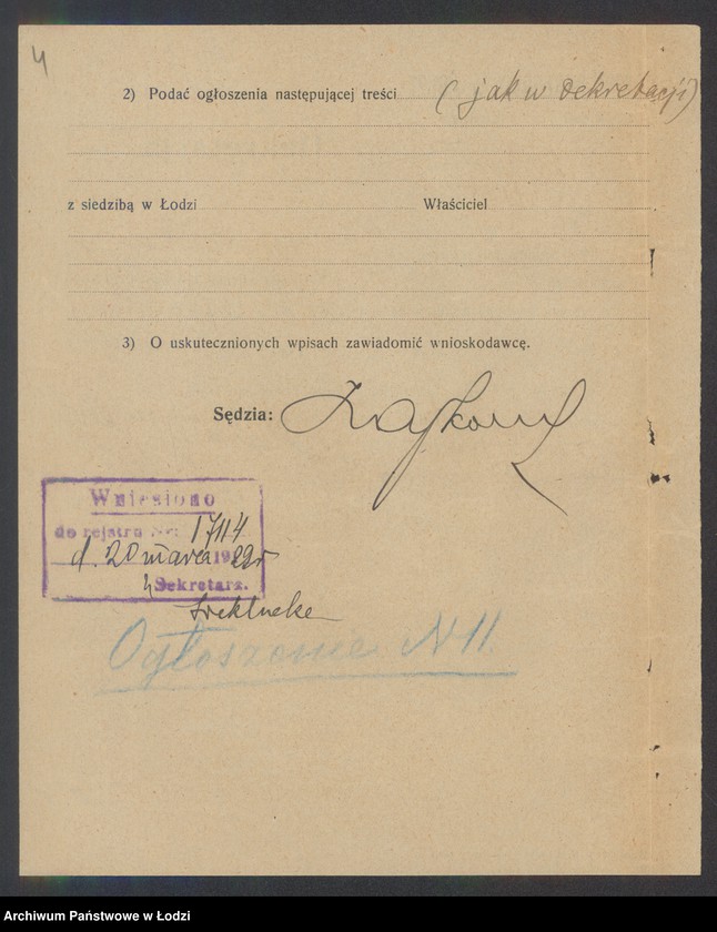 Obraz 6 z jednostki "Chuna Zawadzki i Syn- sprzedaż paszy, wyrobów tytoniowych i artykułów spożywczych"