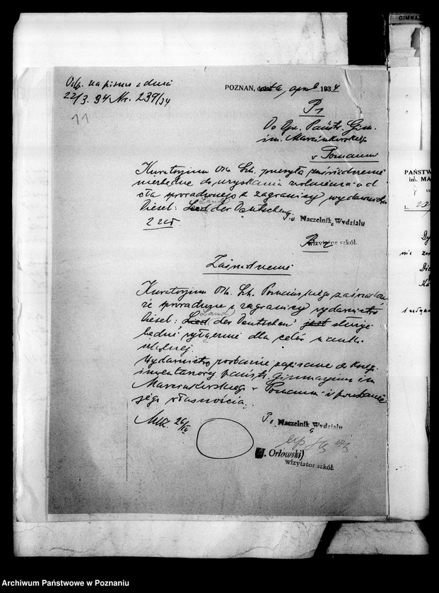 Obraz 15 z jednostki "[Gimnazjum imienia Marcinkowskiego w Poznaniu]"