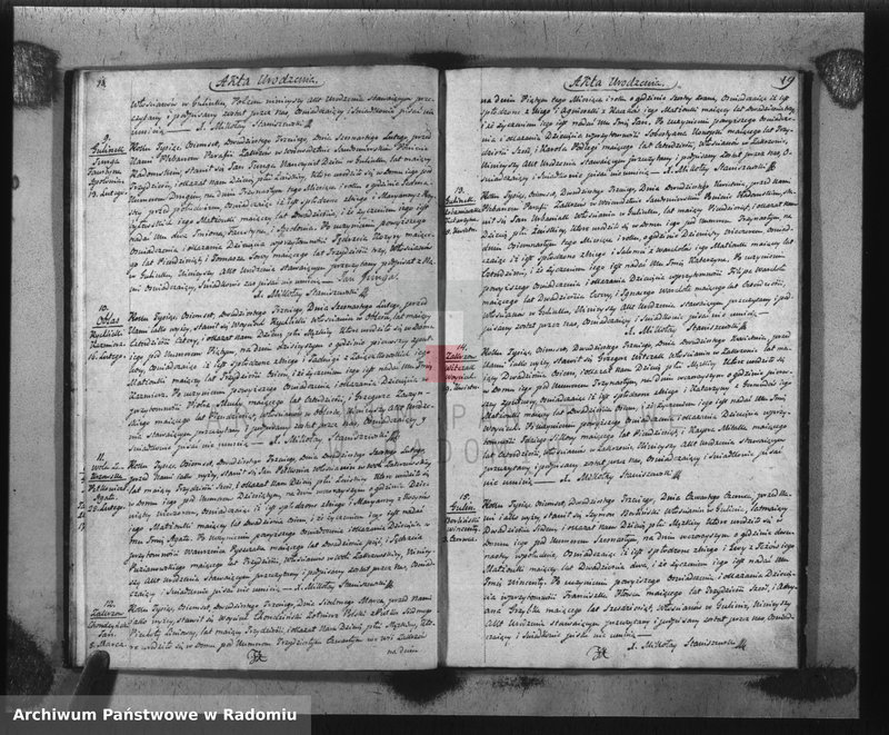 image.from.unit.number "Akta Stanu Cywilnego Parafii Zakrzów Małżeństw, Urodzeń i Zejścia na Rok 1823"