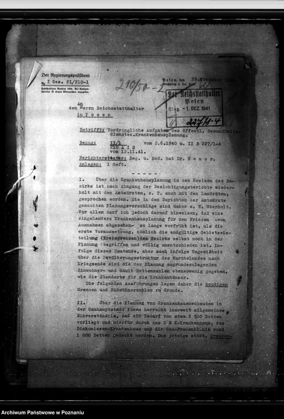 Obraz 5 z jednostki "Krankenhausplanung - Regierungsbezirk Posen"