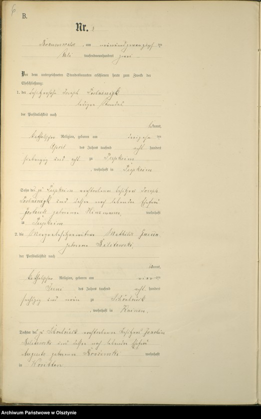 image.from.unit.number "Heiraths-Haupt-Register Nr 1 - 11"
