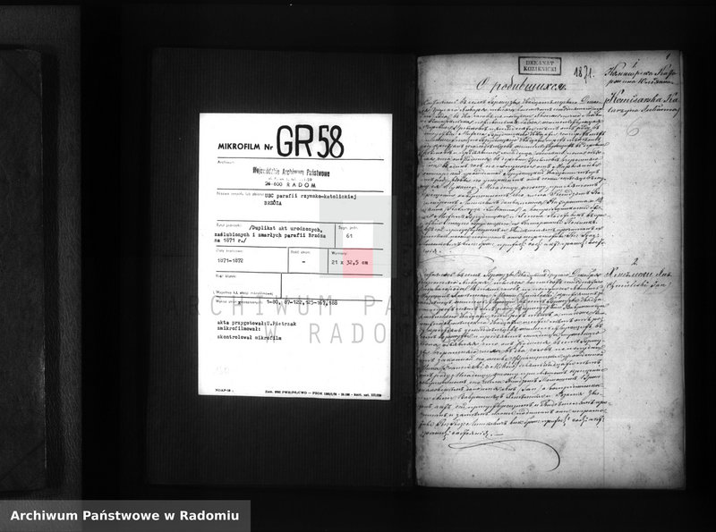 image.from.unit.number "[Duplikat akt urodzonych, zaślubionych i zmarłych parafii Brzóza na 1871 r.]"