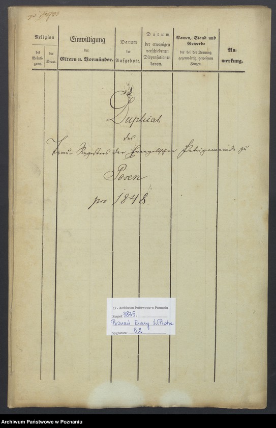 Obraz 2 z jednostki "Duplikat des Trauregisters"