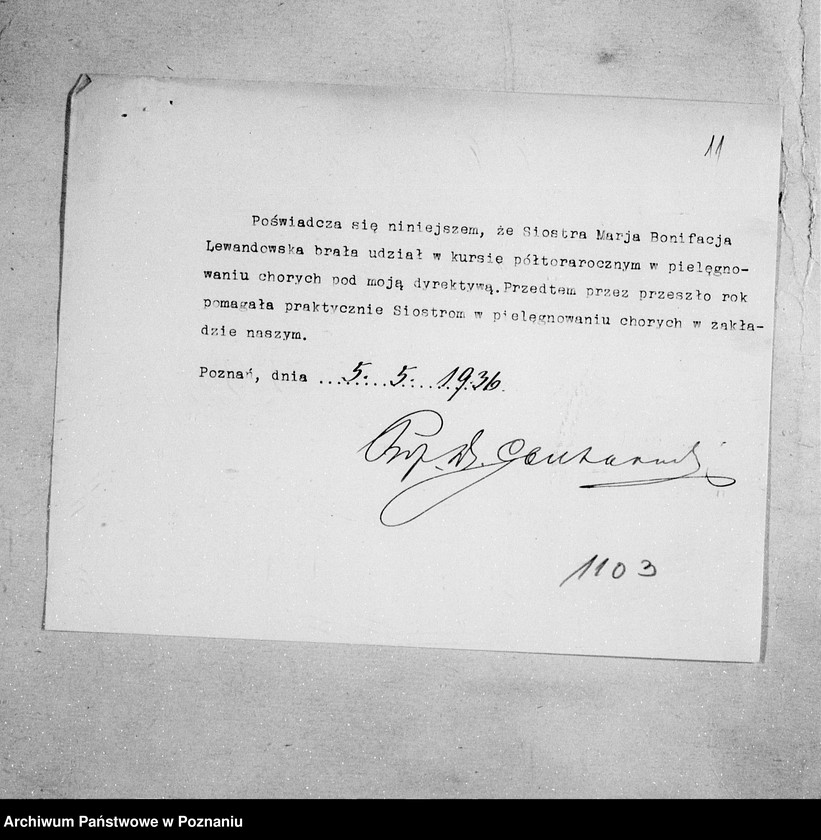 Obraz 15 z jednostki "/Podanie o dopuszczenie do egzaminu pielęgniarskiego/"