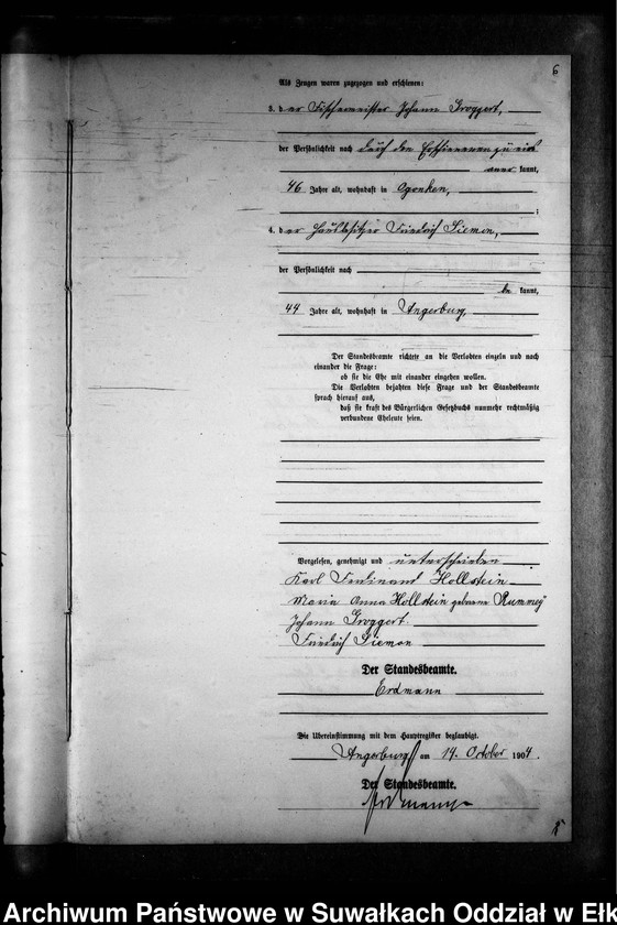 image.from.unit.number "Heirats-Neben-Register des Preussischen Standes-Amtes Gross Strengeln Kreis Angerburg"