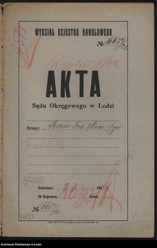 Obraz 2 z jednostki "Abram Icek Blum i Syn - sprzedaż wszelkiego rodzaju towarów galanteryjnych"