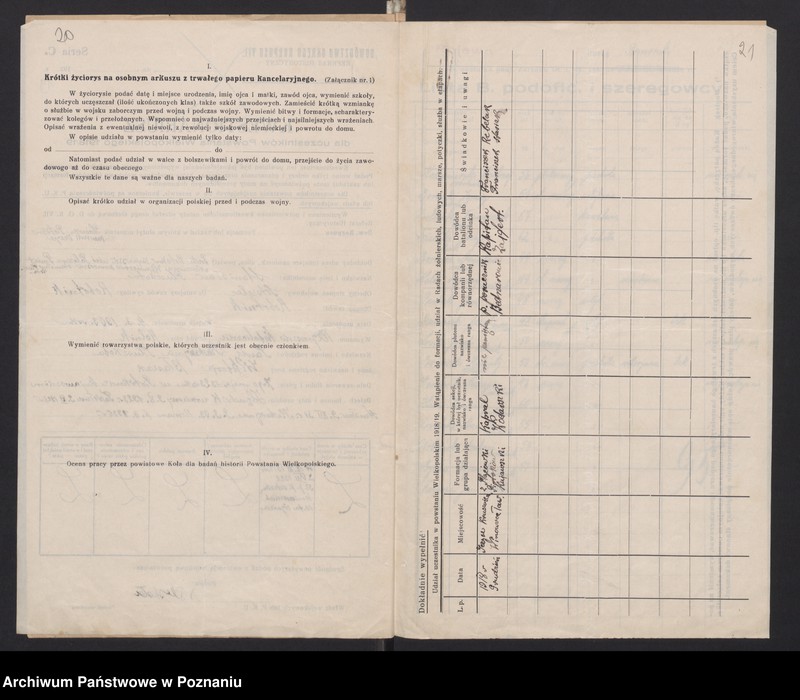 Obraz 20 z jednostki "Lista członków Związku Powstańców Wielkopolskich przesłane przez hitlerowców S.D. - Toruń do S.D. - Leitabschnitt - Poznań."