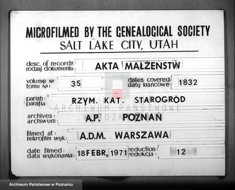 Obraz 1 z jednostki "Duplikat małżeństw"