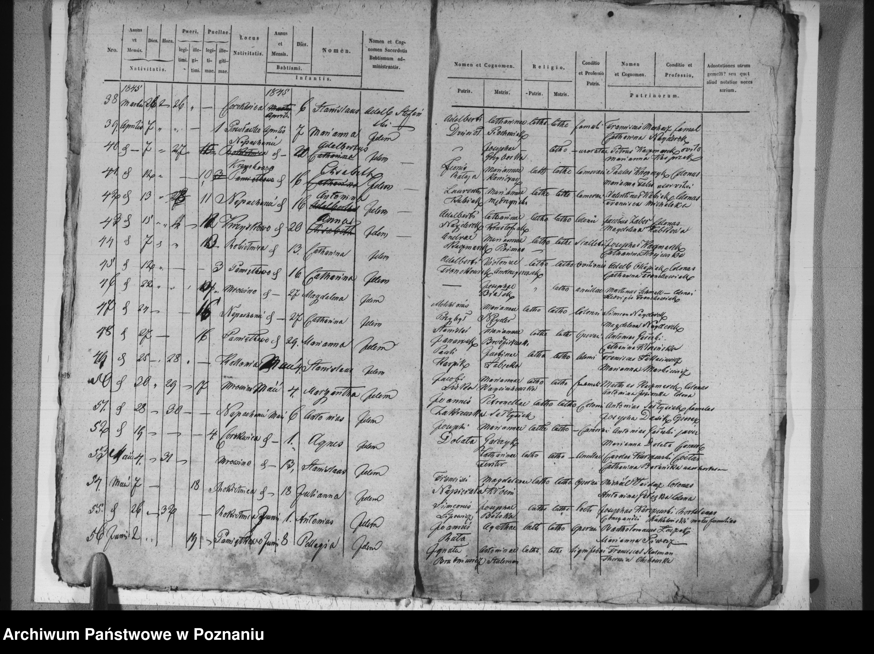 Skan z jednostki: Liber baptisatorum, copulatorum, mortuorum