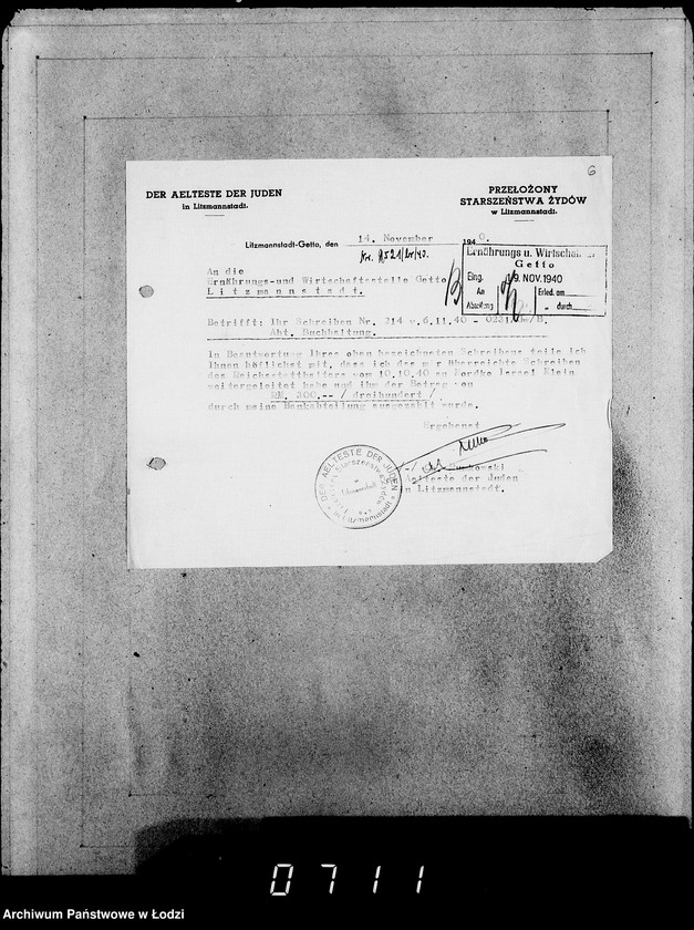 Obraz 10 z jednostki "Korrespondenz mit dem Aeltesten der Juden"