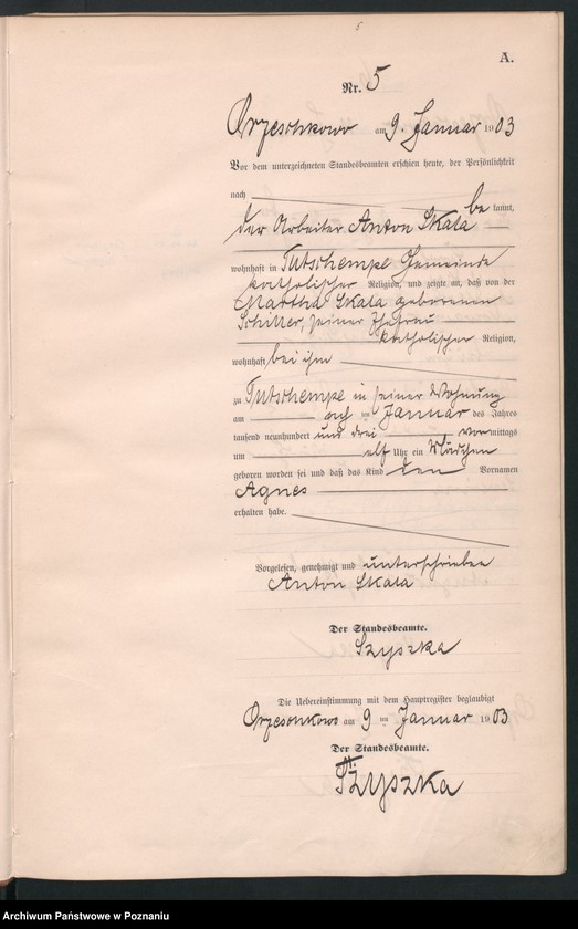 Obraz 8 z jednostki "Księga urodzeń"