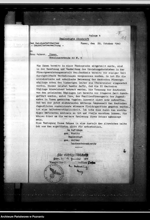 Obraz 15 z jednostki "Überführung des geistig zurückgeblie benen Harry Leepa in eine Heilanstalt im Altreich"