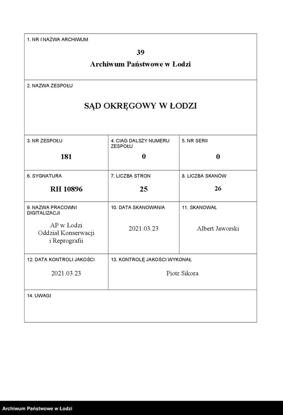 Obraz 1 z jednostki "Abram Lajb Wajnman- wyrób i sprzedaż towarów bawełnianych"