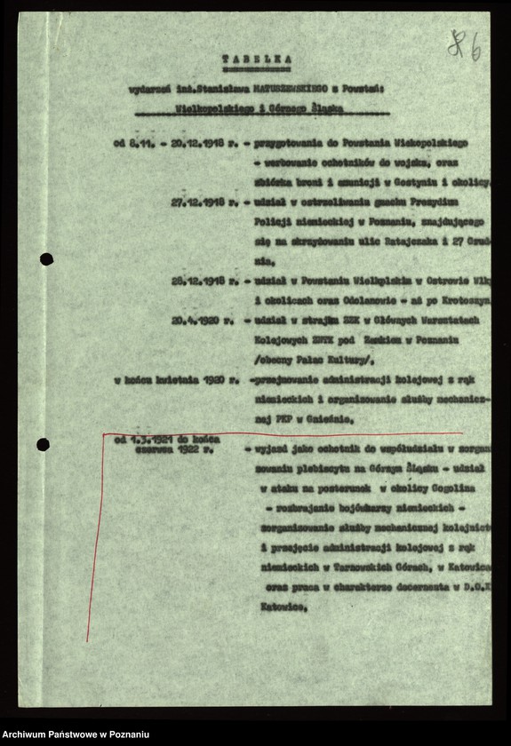 Obraz 19 z jednostki "Życiorys i wspomnienia inż. Stanisława Matuszewskiego powstańca wielkopolskiego i śląskiego."