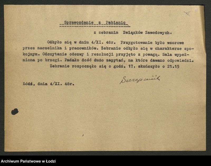 Obraz 17 z jednostki "Sekcja Pocztowa; sprawozdania [z działalności], protokoły [narad], plany pracy, referaty i rezolucje"