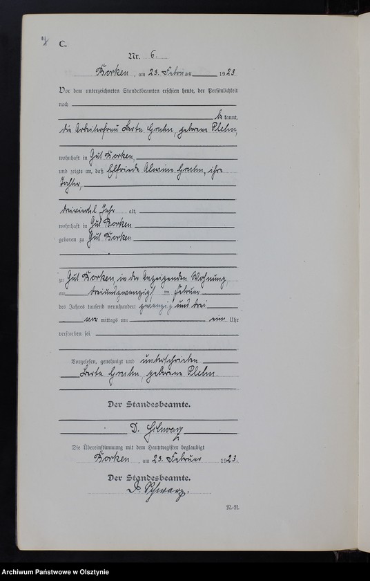 image.from.unit.number "Sterbe-Neben-Register Nr 1 - 19 [ Księga zgonów - wtóropis ]"