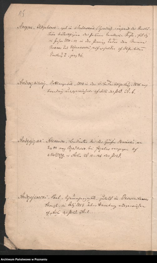 Obraz 18 z jednostki "Verzeichnis der Emigranten"