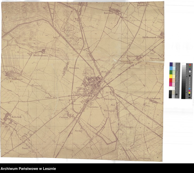Obraz z jednostki "Kosten [plan miasta i okolic Kościana]"