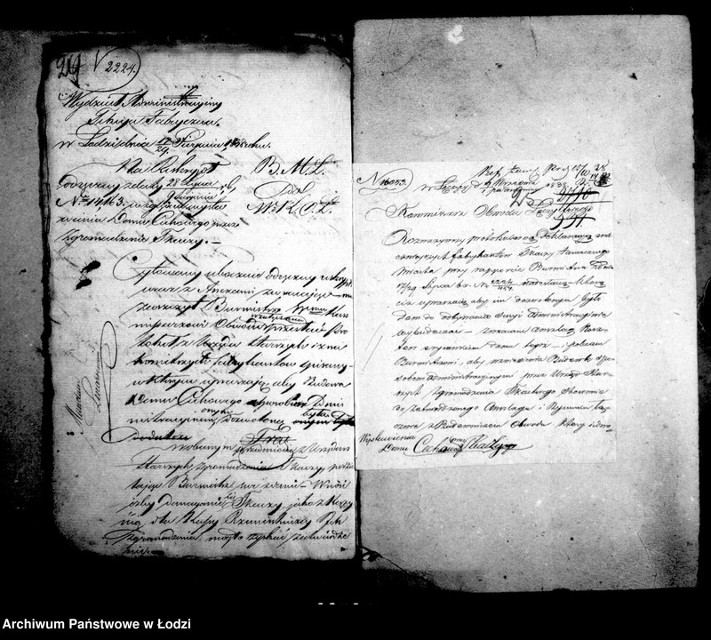 Obraz 20 z jednostki "Akta archiwum ławnika czynnego tyczące się wystawienia domu cechowego przez tkaczy w mieście Łodzi"