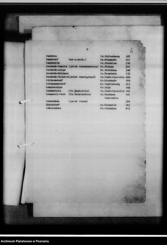 Obraz 10 z jednostki "Verzeichnis der Diözesenarchiv Breslau [Wrocław], Göpperstrasse 12 liegenden Kirchenbücher"