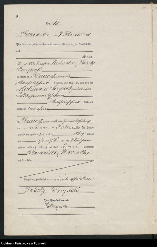 Obraz 13 z jednostki "Geburts-Haupt-Register"