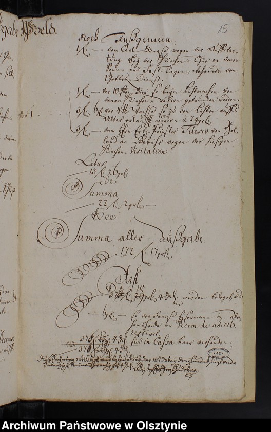 image.from.unit.number "Jahr Rechnung der Silberbachschen Kirchen"