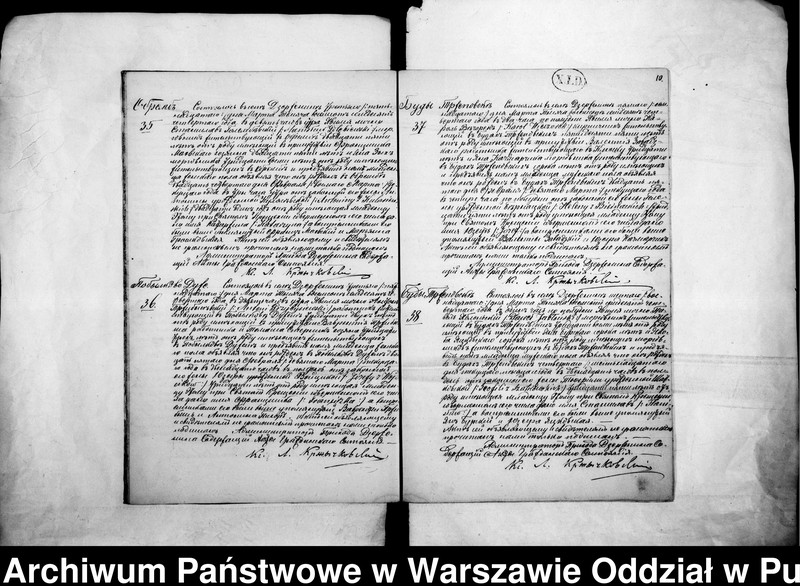 Obraz z zespołu "Akta stanu cywilnego Parafii Rzymskokatolickiej w Dzierżeninie"